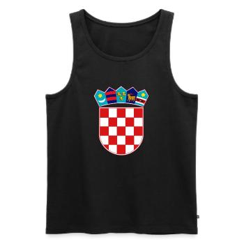 hrvatska - Männer Premium Bio Tank Top - Schwarz - Vorne - AI Model Male 178 light (178cm)