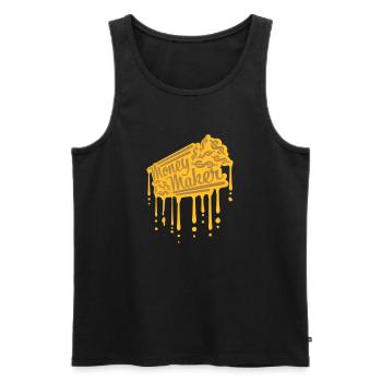 Drops Money Maker Selfmade - Men's Premium Organic Tank Top - black - Front - AI Model Male 178 light (178cm)