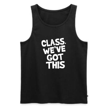 Class. We've got this. - Men's Premium Organic Tank Top - black - Front - AI Model Male 178 light (178cm)
