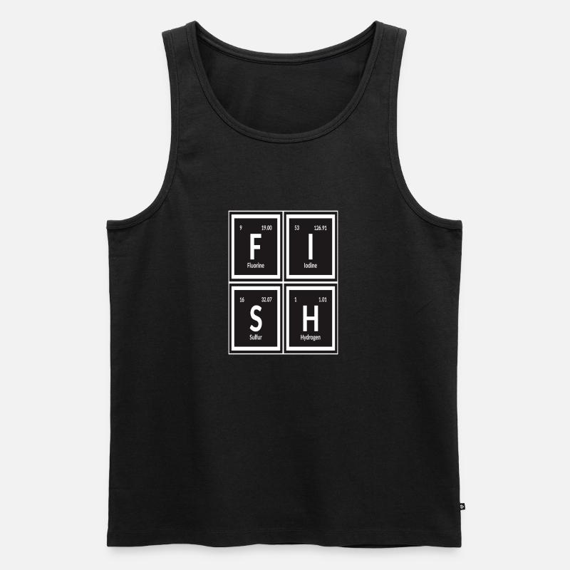 Fischtabelle der Elemente - Männer Premium Bio Tank Top - Schwarz