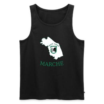 Marches - Men's Premium Organic Tank Top - black - Front - AI Model Male 178 light (178cm)