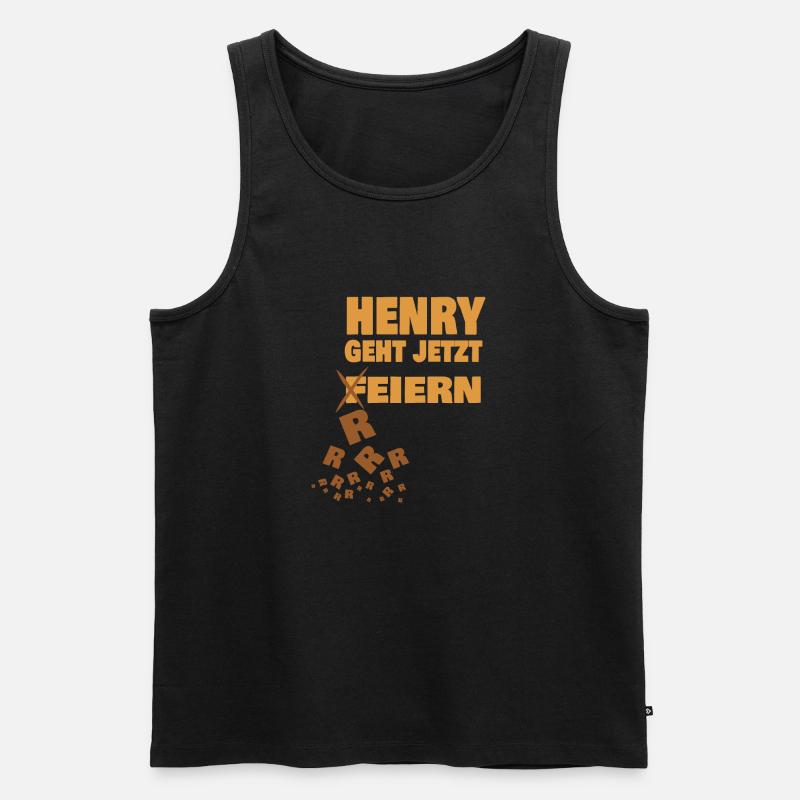 henry - Männer Premium Bio Tank Top - Schwarz