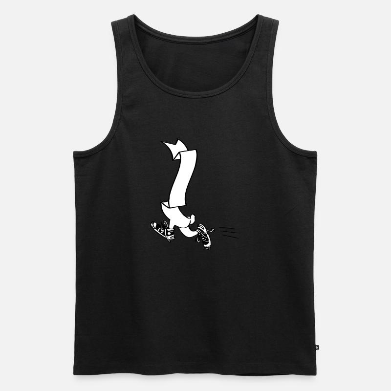 Banner Men | Vector-Graphic - Männer Premium Bio Tank Top - Schwarz