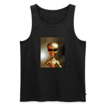 Alien - Men's Premium Organic Tank Top - black - Front - Michal (187cm)