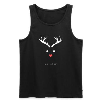 Mon amour - Débardeur bio Premium Homme - noir - Devant - Michal (187cm)