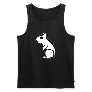 Eichhörnchen süß Tier lustig Tiere Natur Vektor 5 - Männer Premium Bio Tank Top - Schwarz - Vorne - Michal (187cm)
