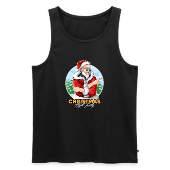 Weihnachten mal wieder - Männer Premium Bio Tank Top - Schwarz - Vorne - Michal (187cm)