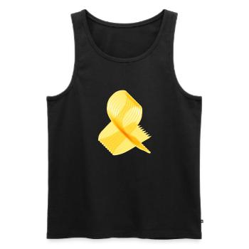 Und noch viel mehr - Männer Premium Bio Tank Top - Schwarz - Vorne - Michal (187cm)