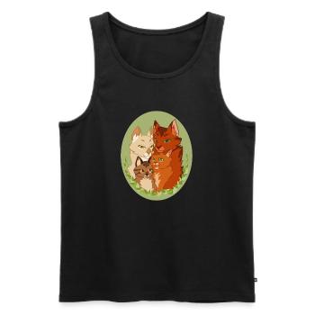 Firestar Firestar Squirrel Flight Cats Family - Men's Premium Organic Tank Top - black - Front - AI Model Male 178 light (178cm)