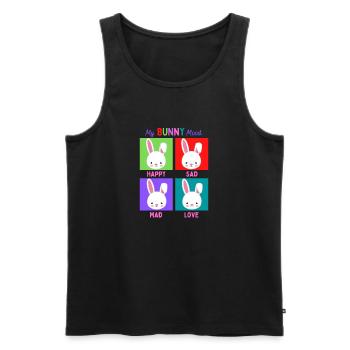 My Rabbit Mood - Männer Premium Bio Tank Top - Schwarz - Vorne - AI Model Male 178 light (178cm)