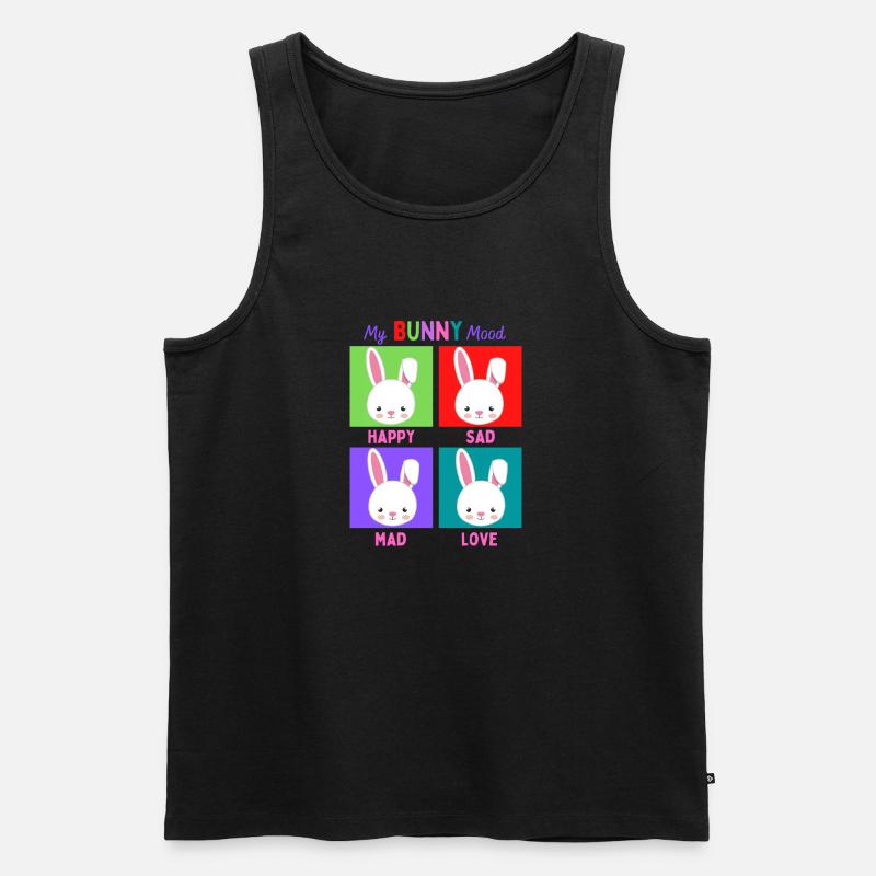 My Rabbit Mood - Männer Premium Bio Tank Top - Schwarz