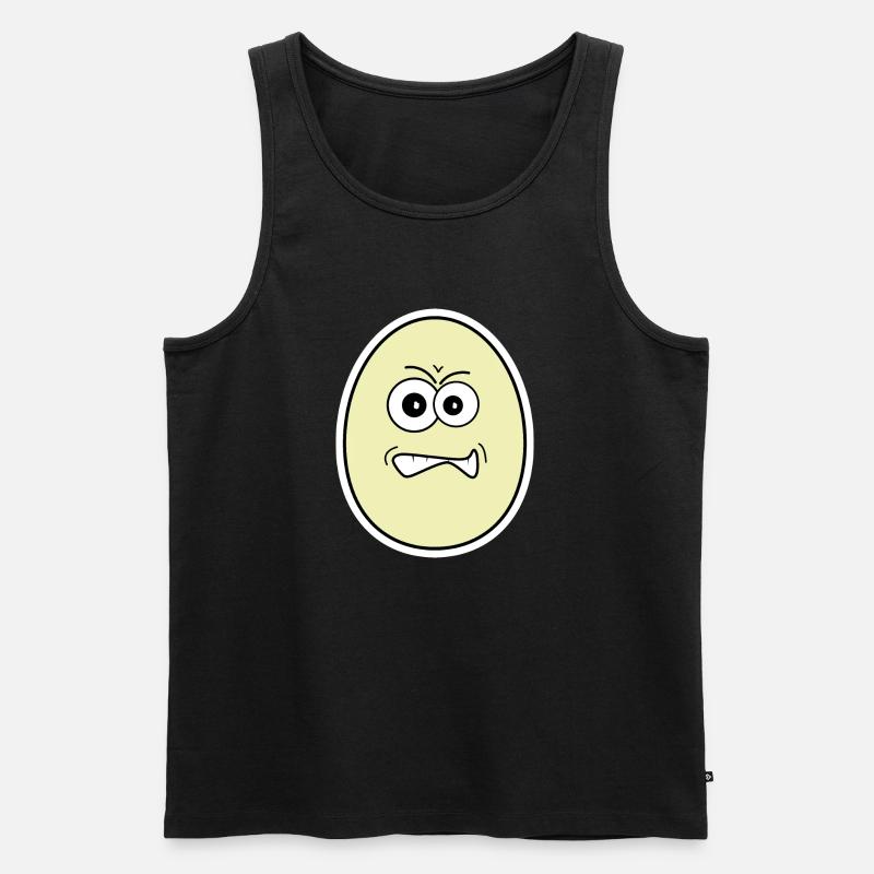 lustiges EI - Männer Premium Bio Tank Top - Schwarz