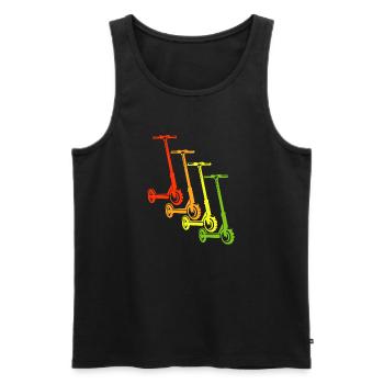 E-Scooter E-Roller Scooter - Männer Premium Bio Tank Top - Schwarz - Vorne - AI Model Male 178 light (178cm)