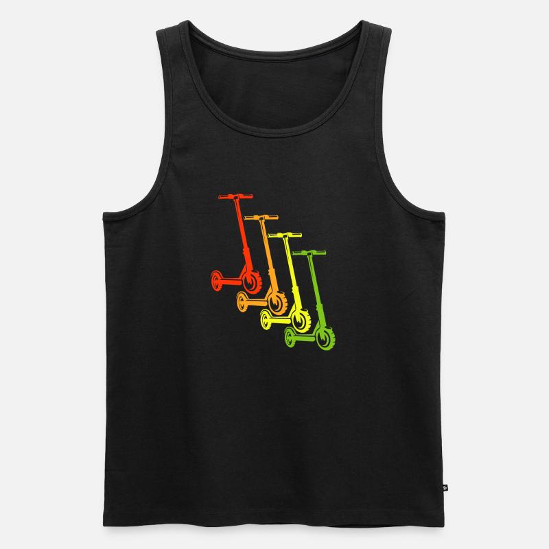E-Scooter E-Roller Scooter - Männer Premium Bio Tank Top - Schwarz