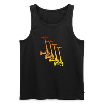 E-Scooter E-Roller Scooter - Männer Premium Bio Tank Top - Schwarz - Vorne - Michal (187cm)