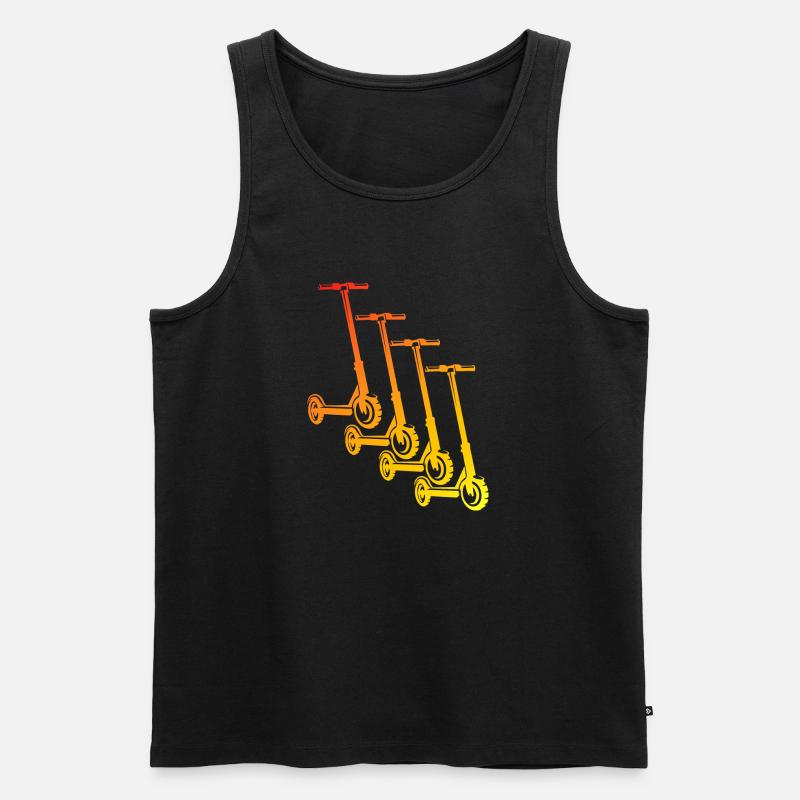 E-Scooter E-Roller Scooter - Männer Premium Bio Tank Top - Schwarz