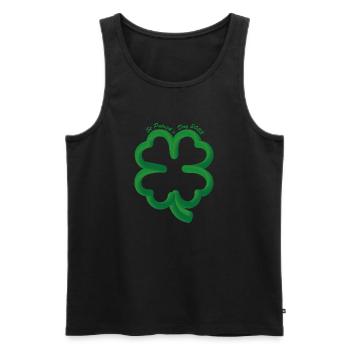 Fête de la Saint-Patrick - Débardeur bio Premium Homme - noir - Devant - AI Model Male 178 light (178cm)