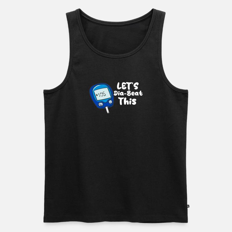 Let's Dia-Beat This - Männer Premium Bio Tank Top - Schwarz