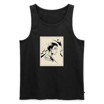 My Manga Waifu - Männer Premium Bio Tank Top - Schwarz - Vorne - Michal (187cm)
