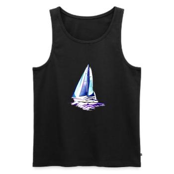 Sailing Ship Sailing Sailor Sailboat Sailing Sports - Men's Premium Organic Tank Top - black - Front - Michal (187cm)