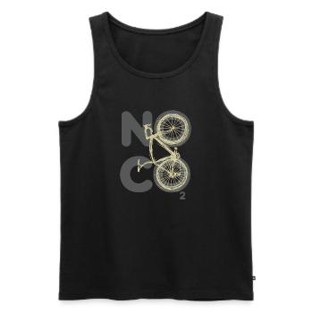 Pas de CO2 - Débardeur bio Premium Homme - noir - Devant - Michal (187cm)