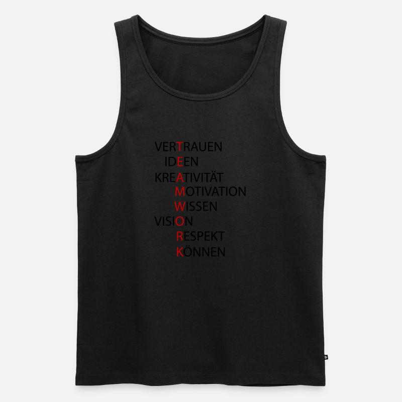 Teamwork - Männer Premium Bio Tank Top - Schwarz