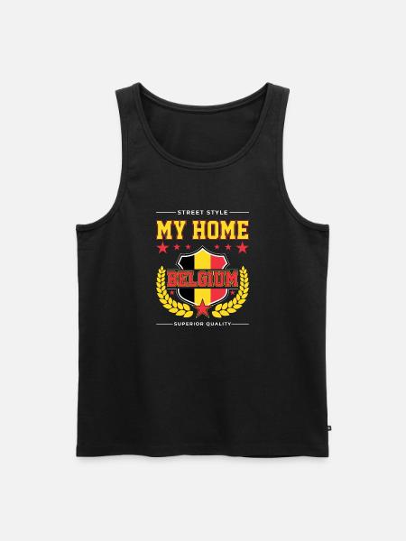 My Home Belgium - Men's Premium Organic Tank Top - black