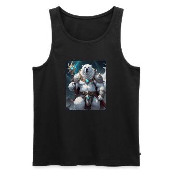 Ein monströses Ungetüm, ein Eisbär als Fantasie - Männer Premium Bio Tank Top - Schwarz - Vorne - AI Model Male 178 light (178cm)