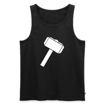 Marteau 01 - Débardeur bio Premium Homme - noir - Devant - Michal (187cm)