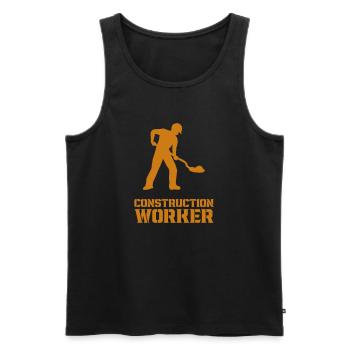Construction Worker Construction Site Worker - Men's Premium Organic Tank Top - black - Front - AI Model Male 178 light (178cm)
