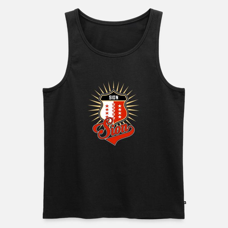 Sion - Männer Premium Bio Tank Top - Schwarz