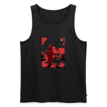 geisha_djinn - Männer Premium Bio Tank Top - Schwarz - Vorne - Michal (187cm)