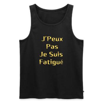 L'excuse Fatale - Débardeur bio Premium Homme - noir - Devant - Michal (187cm)