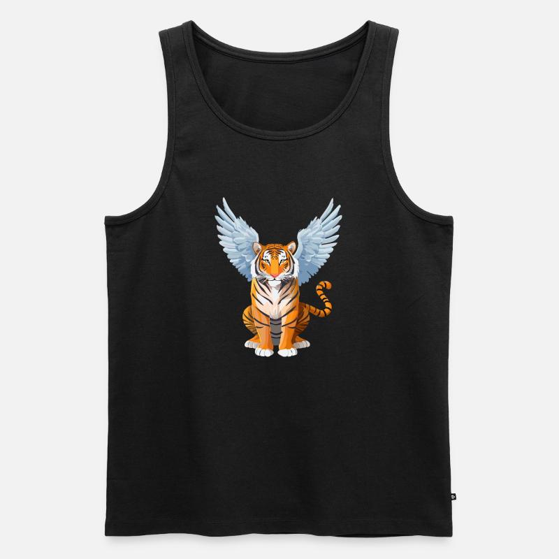 flying tiger - Männer Premium Bio Tank Top - Schwarz