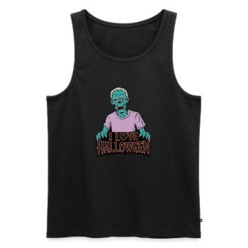 I love Halloween - Débardeur bio Premium Homme - noir - Devant - Michal (187cm)