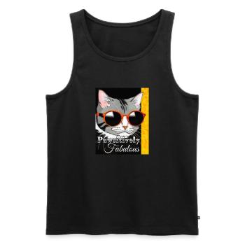 Pfotenhaft fabelhafte Katze - Männer Premium Bio Tank Top - Schwarz - Vorne - AI Model Male 178 light (178cm)