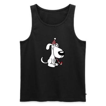 Dog Birthday New Year's Eve Party Hat Celebrate Toad - Men's Premium Organic Tank Top - black - Front - Michal (187cm)