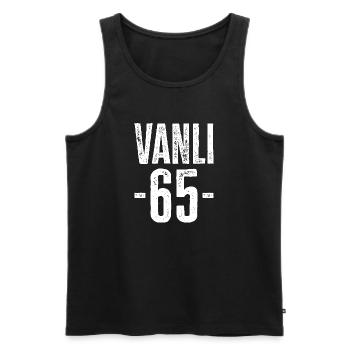 Van 65 – Nature and Tradition from Türkiye - Men's Premium Organic Tank Top - black - Front - Michal (187cm)