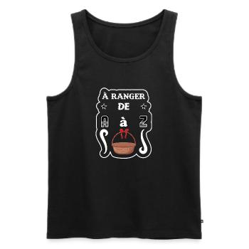 T-shirt à Ranger de A à Z 2025 - Débardeur bio Premium Homme - noir - Devant - AI Model Male 178 light (178cm)