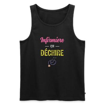 Krankenschwester, die weint - Männer Premium Bio Tank Top - Schwarz - Vorne - Michal (187cm)