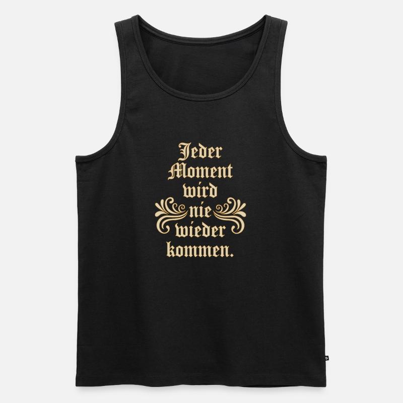 Jeder Moment - Männer Premium Bio Tank Top - Schwarz