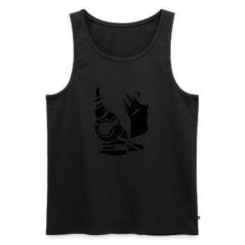 future_sound - Men's Premium Organic Tank Top - black - Front - Michal (187cm)