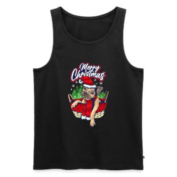 Cadeaux de Noël Noël - Débardeur bio Premium Homme - noir - Devant - Michal (187cm)