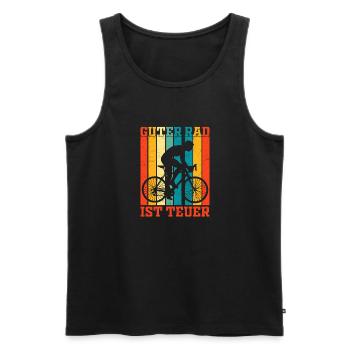 Guter Rad ist teuer - Männer Premium Bio Tank Top - Schwarz - Vorne - Michal (187cm)
