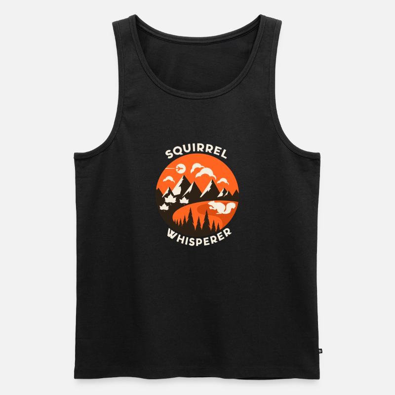 Eichhörnchen Squirrel Whisperer - Männer Premium Bio Tank Top - Schwarz