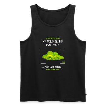 schleim-in die länge ziehen wabbel glibber slime - Männer Premium Bio Tank Top - Schwarz - Vorne - AI Model Male 178 light (178cm)
