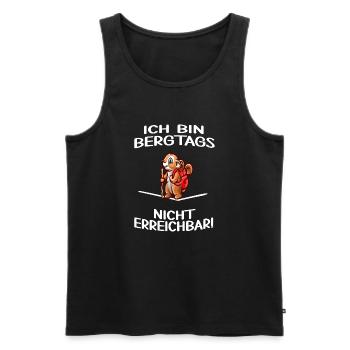 bergwandern servus alpin wanderung bergtags - Männer Premium Bio Tank Top - Schwarz - Vorne - Michal (187cm)