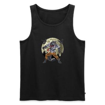 Werwolf - Männer Premium Bio Tank Top - Schwarz - Vorne - AI Model Male 178 light (178cm)