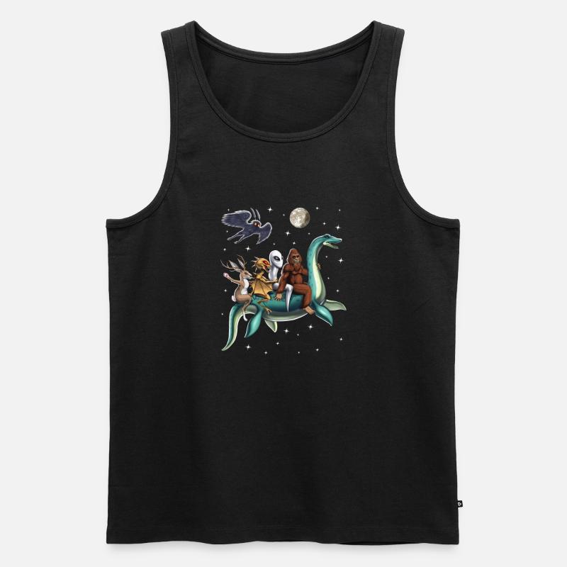 Die Reise der Kryptiden - Männer Premium Bio Tank Top - Schwarz