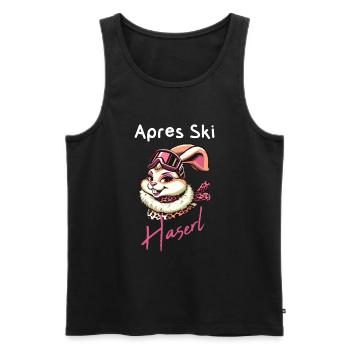 Apres Ski Haserl, Party für Ski Hasen für den JGA - Männer Premium Bio Tank Top - Schwarz - Vorne - Michal (187cm)